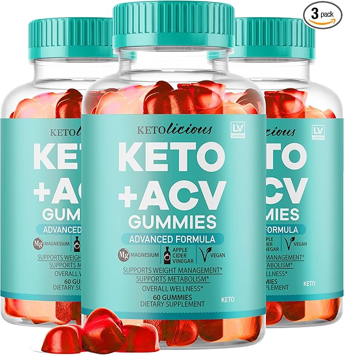 (3 Pack) Ketolicious Keto ACV Gummies Ketolicious Gummys Advanced Formula 1050MG All Natural Premium Plus Apple Cider Vinegar Gummy Maximum Strength Gomitas Reviews 180 Gummies for 3 Months