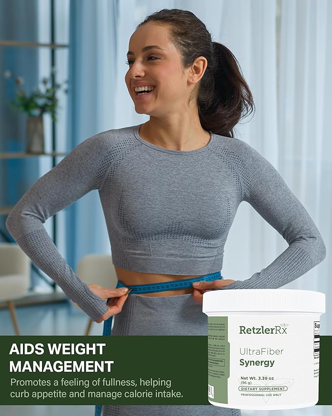 HormoneSynergy Ultra Fiber Lean Powder Supplement - Natural Soluble Propolmannan for Satiety &amp Digestive Health - Prebiotic Fiber for Bowel Regularity - Gluten-Free Non-GMO Formula