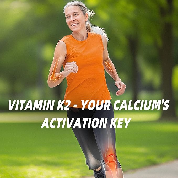 Vitamin K2 MK-7 Gummies 100mcg Extra Strength K2 Vitamin Supplement for Bone &amp He-Art Support Chewable Natural Orange Flavor Non GMO Vegan 120 Gummies