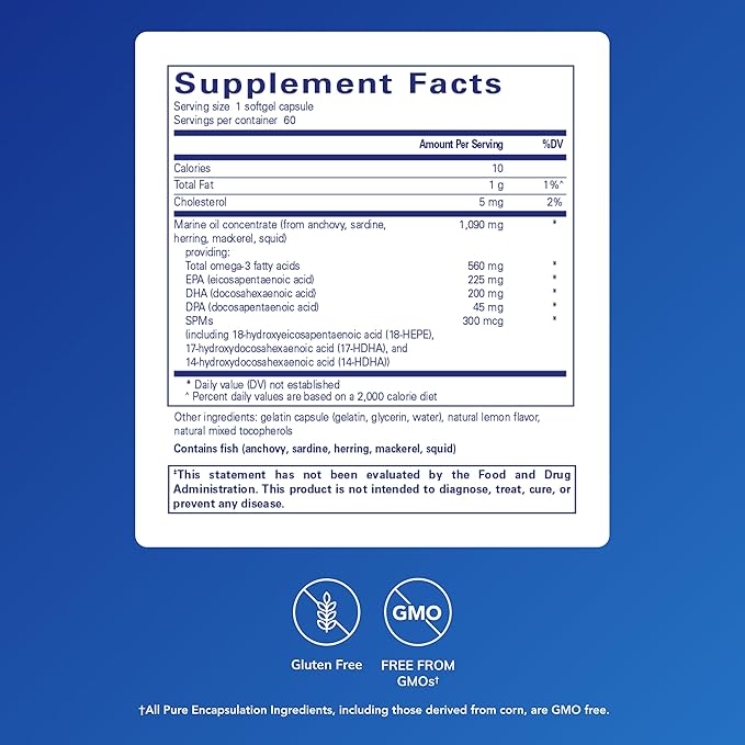 Pure Encapsulations Pro-Resolve Omega | Omega-3 Fatty Acids for Cardiovascular Health | 60 Softgel Capsules