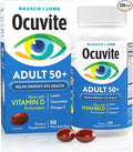 Ocuvite 50+ Eye Vitamin &amp Mineral Supplement Multivitamin for Vision &amp Ocular Health with Omega-3 Zinc Vitamins C &amp E Lutein &amp Zeaxanthin Zinc Supplements for Women and Men 50 So