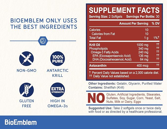 BioEmblem Antarctic Krill Oil Supplement and Women's Multivitamin