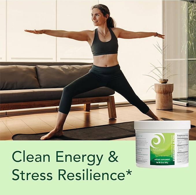 New Earth Essentials Blend Full-Spectrum Nutrition Powder with Probiotics &amp Enzymes | Organic Wild Microalgae Digestive Support Daily Energy &amp Nutrient Absorption | Vegan GMO-Free