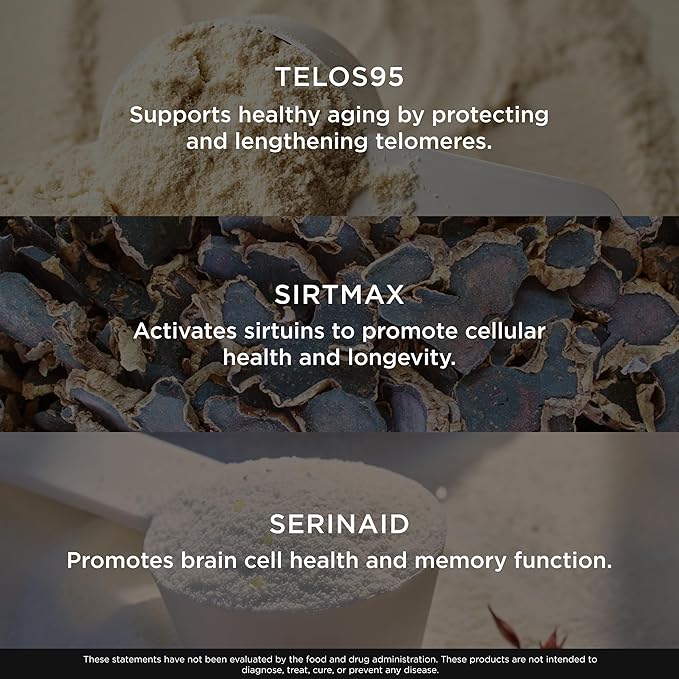 The Genius Brand Genius Eternal - Cellular Repair Supplement for Daily Clarity - Supports Brain Health Endurance Energy Focus Memory &amp Vitality - Non-GMO - 60 Veggie Capsules