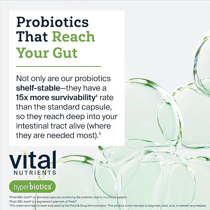 Hyperbiotics Vital Nutrients Pro-15 Advanced Probiotics for Women and Men | 15 Strains + Kiwifruit | Clinically Studied Daily Probiotics for Digestive Health Gas &amp Bloating | 30 Vegan Tablets