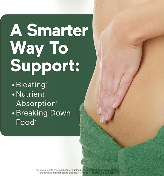 SMARTERNUTRITION Vegan Digestive Enzymes - Digestion Bloating &amp Gut Health Support with 16 Multi Enzymes for Nutrient Absorption &amp Meal Time Comfort for Both Men &amp Women - 90 Count[30-Day