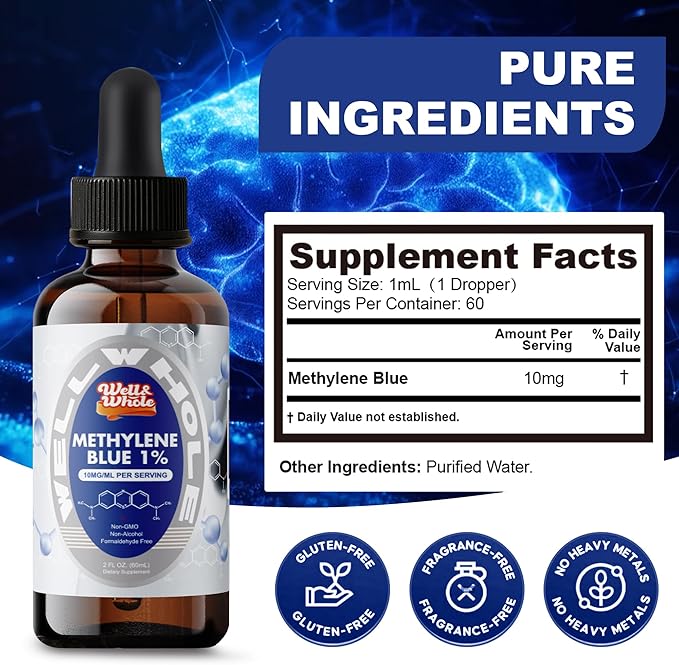 Well&ampWhole L-Lysine Gummies 1000mg and Methylene Blue 1% Liquid
