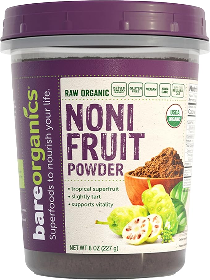 BAREORGANICS Noni Fruit Powder 8 Ounce