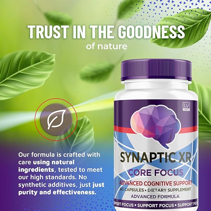 (3 Pack) Synaptic XR Capsules SynapticXR Synaptic XR Core Focus Synaptic XR Brain Caps Synaptic XR Synaptic XR Advanced Formula 180 Capsules for 3 Months
