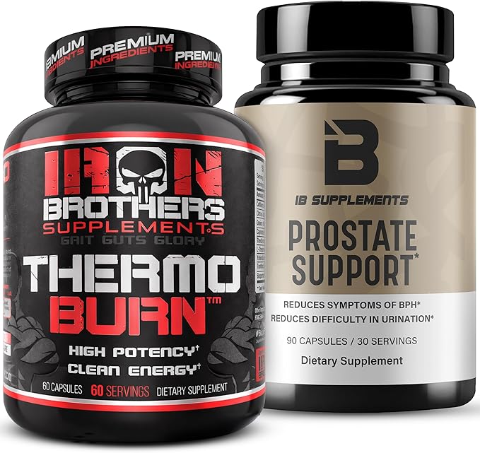 Iron Brothers Prostate &amp Metabolic Support Bundle – Urinary Flow DHT Balance &amp Fat Loss Support