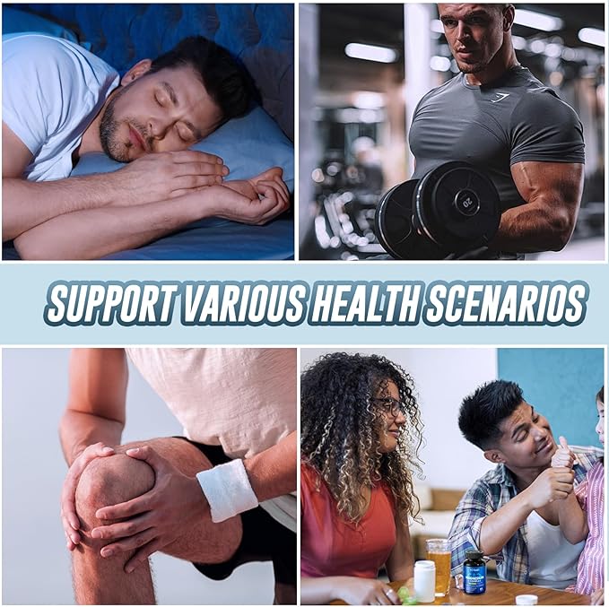 Magnesium 7 Complex Supplement Advanced with Glycinate Citrate Malate Chelate Taurate Orotate Aspartate Capsules with Zinc Vitamin D3 &amp B6 for Sleep Muscle Relief 60 Capsules