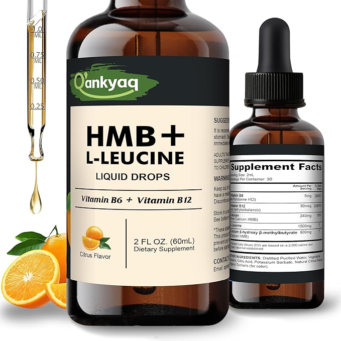 Q'ankyaq Thyroid Support Liquid Drops and HMB L-Leucine Liquid Drops