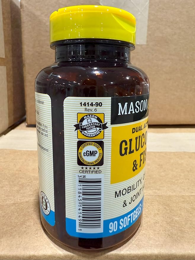 MASON NATURAL Glucosamine Chondroitin &amp Daily Multi Vitamin Bundle with DHA Omega-3 Iron B-Complex &amp Calcium – May Support Joint and Immune Health