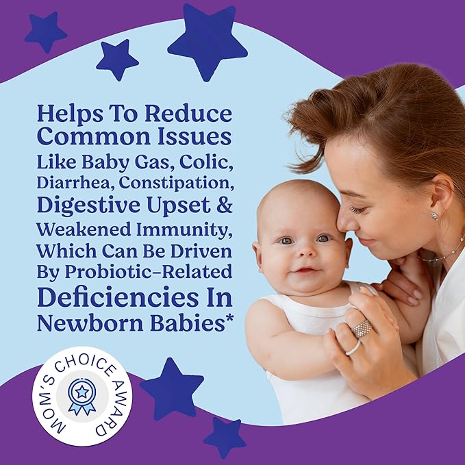 LOVEBUG Probiotics for Babies - Organic Baby Probiotics 6-12 Months for Baby Immune Support Gas Colic Diarrhea &amp Infant Constipation Relief Sugar-Free Tasteless Powder 60 Pack