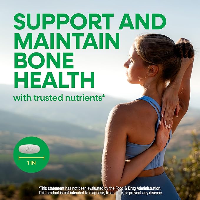 Nature’s Way Alive! Calcium Bone Support Tablets* Max Absorption Calcium Supplement with Vitamins D3 K2 &amp Magnesium Promotes Bone Health and Bone Density* Gluten Free 120 Tablets