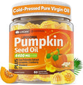 Pumpkin Seed Oil Gummies 4400mg with Saw Palmetto Cranberry Lycopene Vitamin E Zinc Cold Pressed Pure Virgin Pumpkin Seed Oil for Hair Growth Skin Urinary Bladder &amp Prostate Health 60 Co
