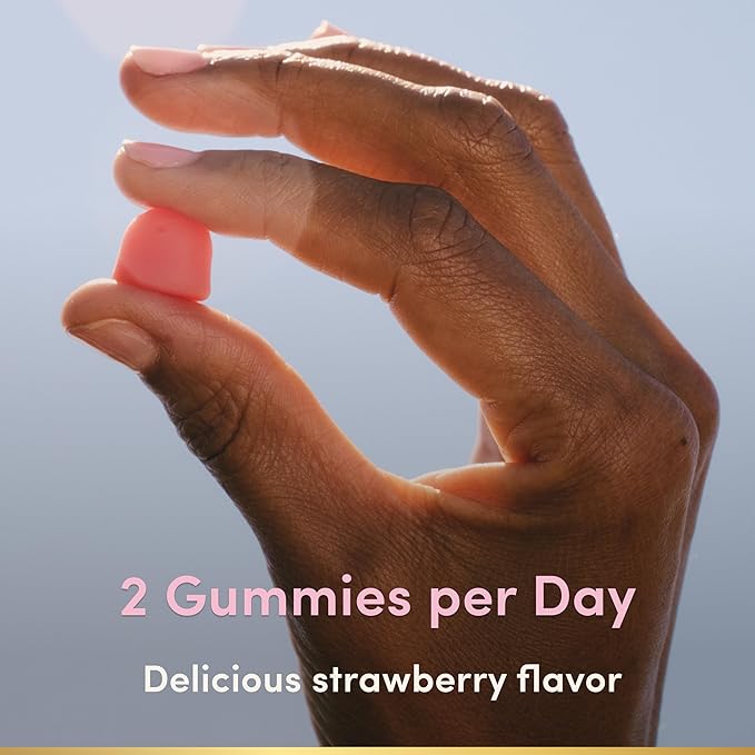 Nature’s Bounty Optimal Solutions Advanced Hair Skin and Nails Pectin Gummies 2x Biotin Per Serving No Stick Gummy Vegetarian Formula Strawberry Flavor 200 ct 100 Total Servings