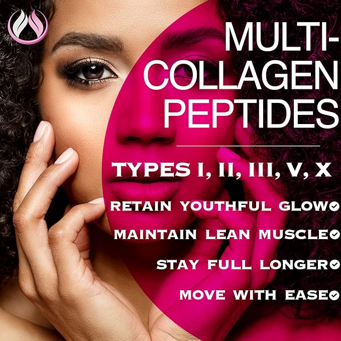Collagen Pills - Beautify Multi Collagen Complex Capsules Type I II III V X | Extra Strength Hydrolyzed Collagen Peptides Supplements. Hair Skin Nails Vitamins 1800mg Collagen Capsules (1)
