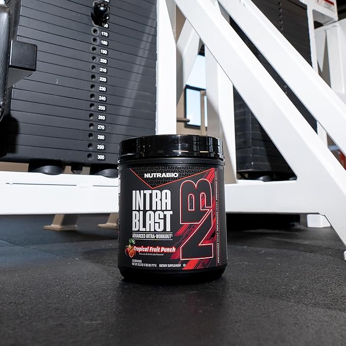 NutraBio Intra Blast Bcaa Powder Amino Acid Supplement Electrolyte &amp Hydration Blend Intra Pre Workout &amp Muscle Recovery 20g Eaa Amino Acids Powder 5g Glutamine- Tropical Fruit Punch 30