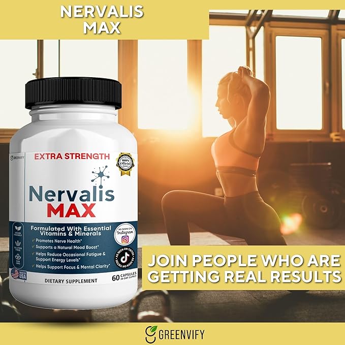 Nervalis MAX Extra Strength Nerve Health Support 60 Capsules 30-Day Supply (3)