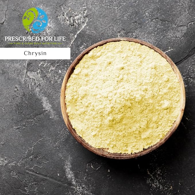 Prescribed For Life Chrysin Powder 98% High Purity Powder Natural Flavonoid Supplements Vegan Gluten Free Non GMO (2kg / 4.4lb)