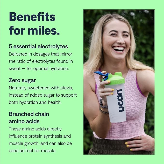 UCAN Hydrate + Aminos Orange 20 Serving Bag Keto Sugar-Free Electrolyte + Muscle Recovery Essential Electrolytes + EAAs &amp BCAAs Non-GMO Vegan for Runners Gym-Goers Performance Athletes
