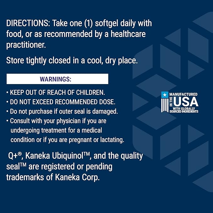 Life Extension Super Ubiquinol CoQ10 with Enhanced Mitochondrial Support Potent Heart Health &amp Cellular Energy Production Support Ultra-absorbable Gluten-Free Non-GMO 100 mg 60 softgels