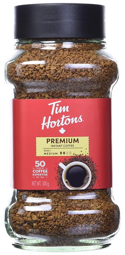 Tim Hortons Medium Roast Instant Coffee 100% Colombian 300g Jar