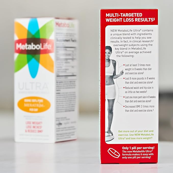 MetaboLife Ultra - Dietary Supplement - Hunger Supplement for Women &amp Men - 800 mg 45 Caplets (2 Pack)