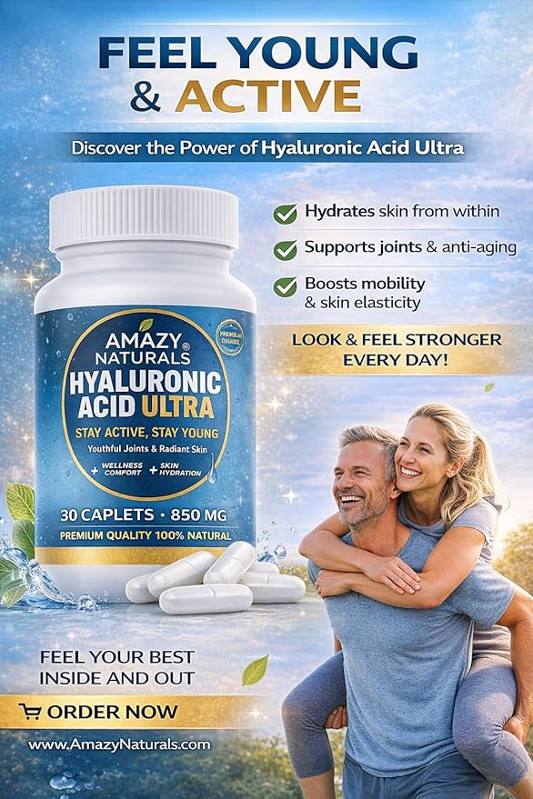 Hyaluronic Acid Ultra 850mg 30 Caplets Premium Joint and Skin Supplement