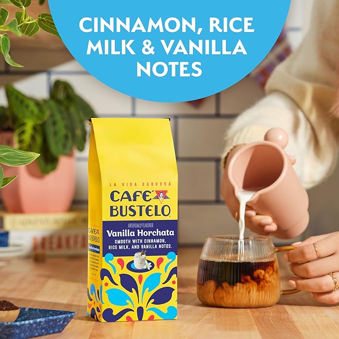 Café Bustelo Vanilla Horchata Artificially Flavored Ground Coffee 11-Oz. Bags (Pack of 6)