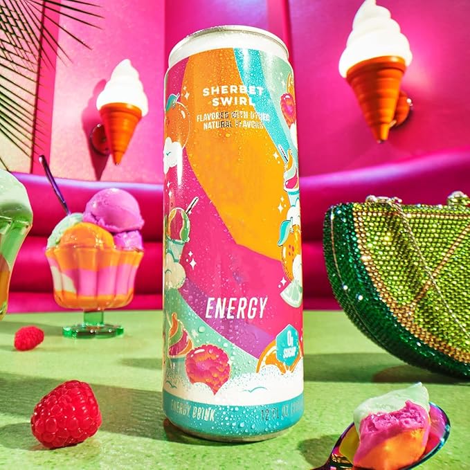 New Alani Energy Drinks Lime Slush Strawberry Sunrise Sherbet Swirl Variety Pack Sugar-Free Low-Calorie Energy Boost Drink 12 fl oz (Pack of 6) Repackaged By * Shadow Hunter*