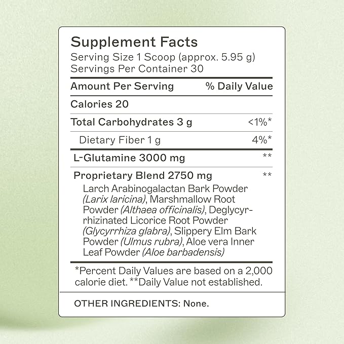 Amy Myers MD Leaky Gut Revive - Gluten-Free &amp Non-Dairy - Botanical Blend for Healthy Gut Support - GI Health Support with Prebiotic Fiber Slippery Elm Bark &amp Marshmallow Root - 6.3 oz (30 Se