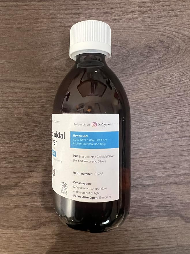 Colloidal Silver Liquid 10 fl oz &amp Spray to Fill ● Bioactive Hydrosol Silver Water ● Natural Immune Support Nano Sol Supplement Solution ● Ionic Minerals 40 PPM ● Organic Structured Plata Coloidal
