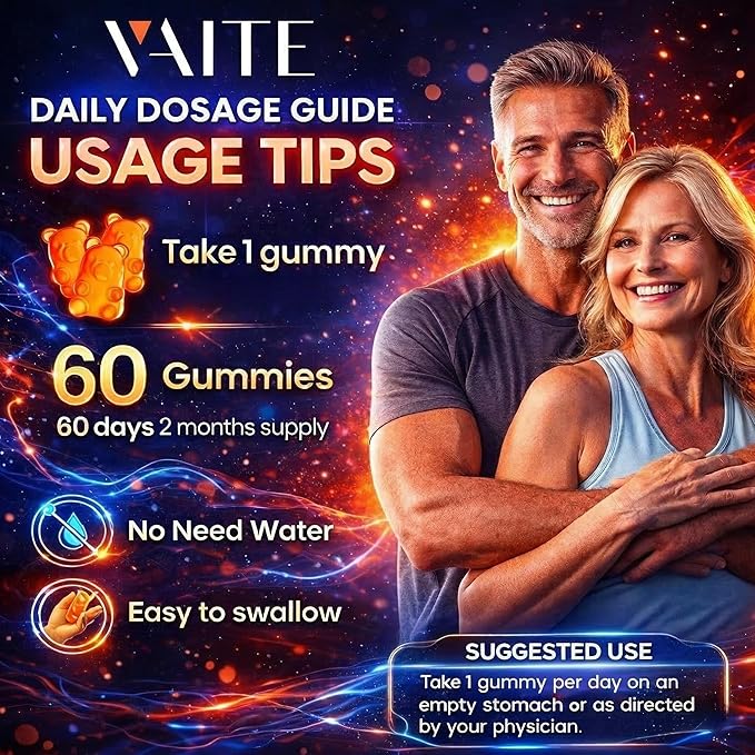 VAITE Lycopene Supplements for Men &amp Women 75mg Gummies - Antioxidant | General Wellness | Supports Skin &amp Vision | Daily Vitality | Plant-Based Sugar-Free 60 Vegan Gummy Chews Non-GMO Che