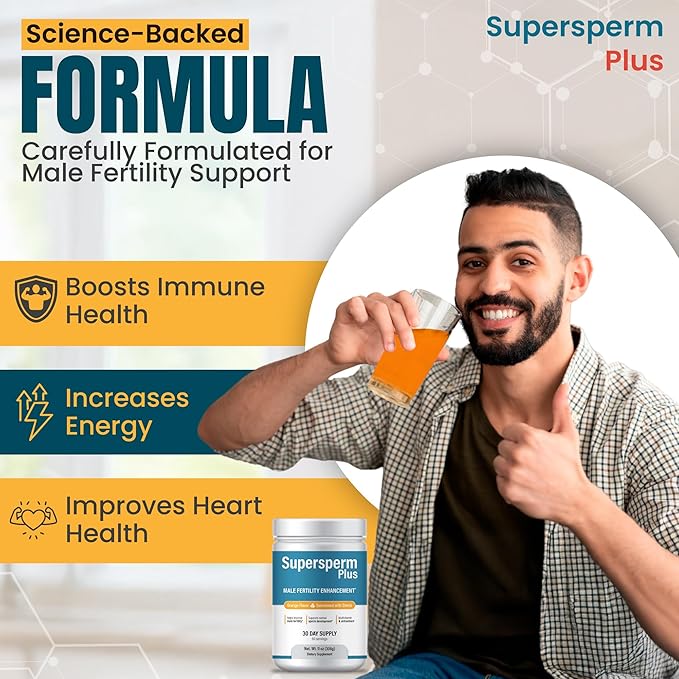 Male Fertility Supplement with L-Carnitine and L-Arginine Preconception Fertility Formula for Optimal Count &amp Healthy Volume Production1 Month Supply (60 doses) in Powder.