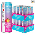 FITAID ENERGY 200mg Natural Caffeine Keto Raspberry Hibiscus Optimum Performance Formula: BCAAs Quercetin Electrolytes Omega-3s Paleo Vegan &amp GlutenFree 12 Fl Oz cans (Pack of 24)
