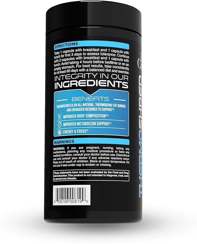 EC Sports ThermoShred Thermogenic Workout Supplement - Natural Weight Management w/Body Shaping Formula - Powerful Circulation &amp Focus - 90 Capsules