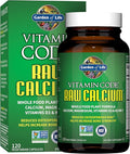 Garden of Life Raw Calcium Supplement for Women and Men - Vitamin Code Made from Whole Foods with Magnesium K2 Vitamin D3 and Vitamin C plus Probiotics for Digestion 120 Capsules