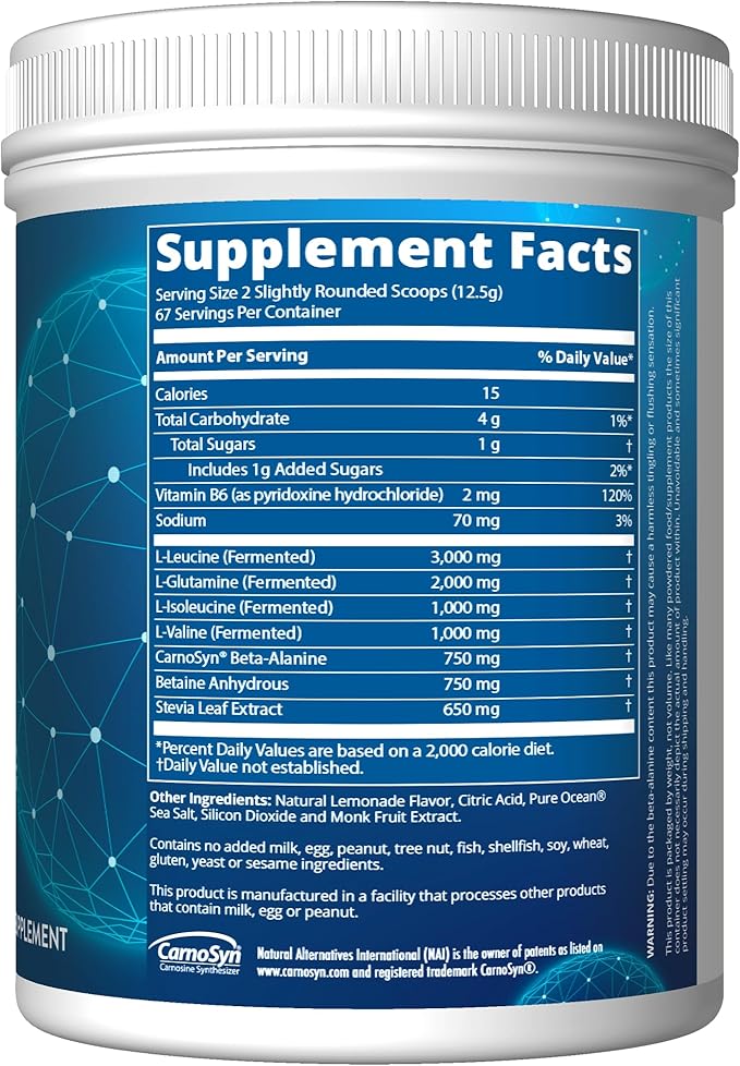 MRM BCAA+G RELOAD Post-Workout Recovery – Lemon 840g - 60 Servings Per Container