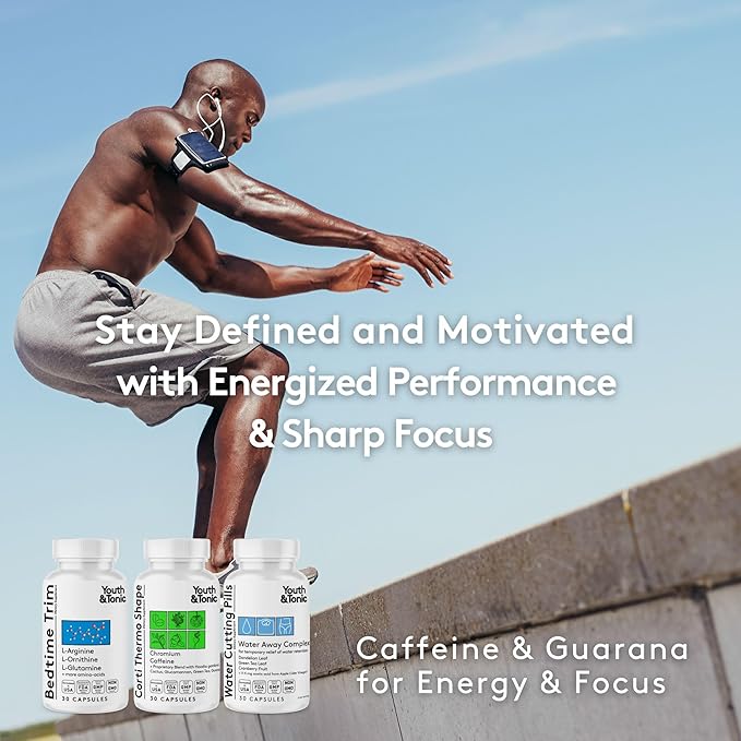 Youth &amp Tonic Lean Sculpt Defined Cleanse – Water Weight Away Cortithermo Shape &amp Bedtime Trim for Detox Metabolism Bloating Energy &amp Dietary Discipline for Mindful Eating – 90 Pills for