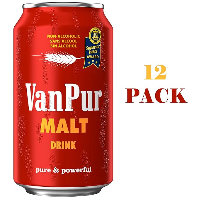 Van Pur Malt Drink Pure Malta (0.0% Alchol) 11.2 oz 12 Pack