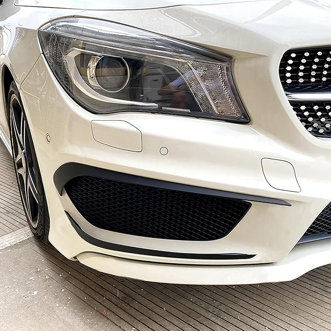 Compatible with Benz CLA-Class C117 CLA200 260 CLA45 AMG 2013-2015 Front Bumper Side Air Knife Spoiler Canard Splitter Car Fog Light Trim Exterior Decoration