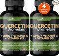 Gade Nutrition Quercetin with Vitamin C and Zinc - Quercetin 500mg - Quercetin with Bromelain - Zinc Quercetin - Quercetin Supplements + Vitamin D3 (Non-GMO Gluten-Free Vegan) - 4 Month Supply