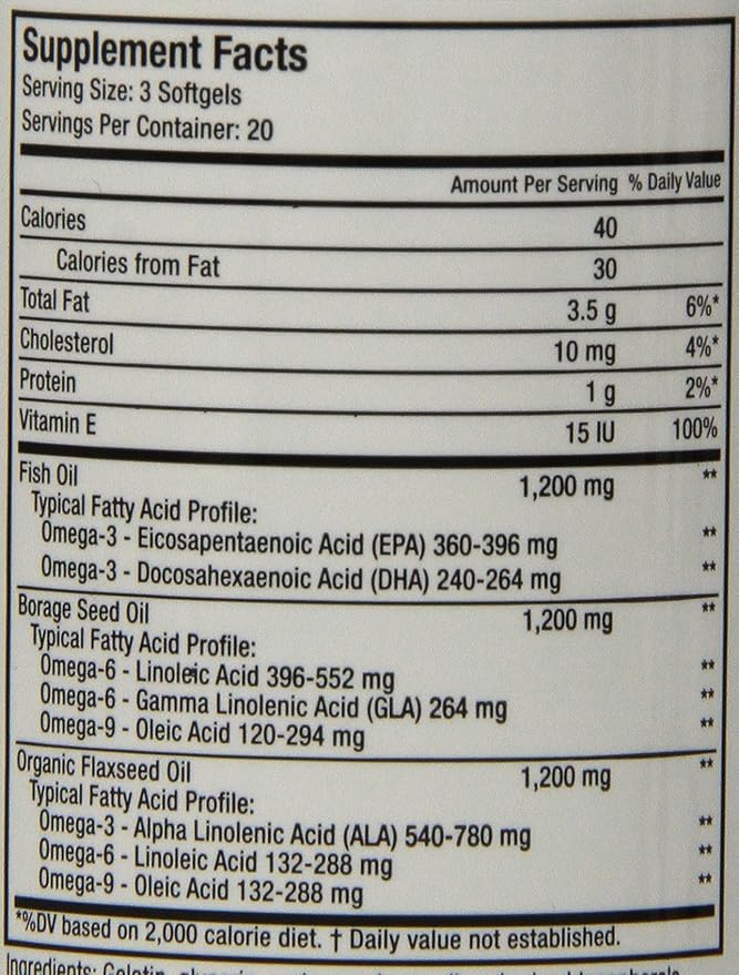 Omegaworks Omega 3.6.9 60-Count Bottles (Pack of 2)