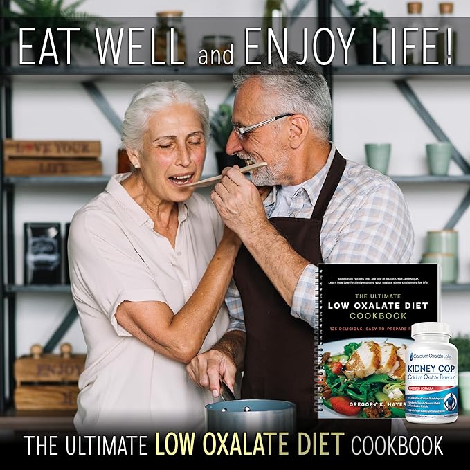 KIDNEY C.O.P. Calcium Oxalate Protector 120 Capsules Patented Kidney Support for Calcium Oxalate Crystals Stop Recurrence (Starter Pack - (120 Caps) and 1 Ultimate Low Oxalate Diet Cookbook)