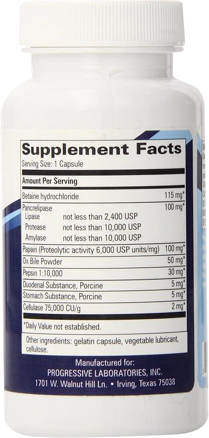 Progressive Laboratories Digestin Capsules 60 Count