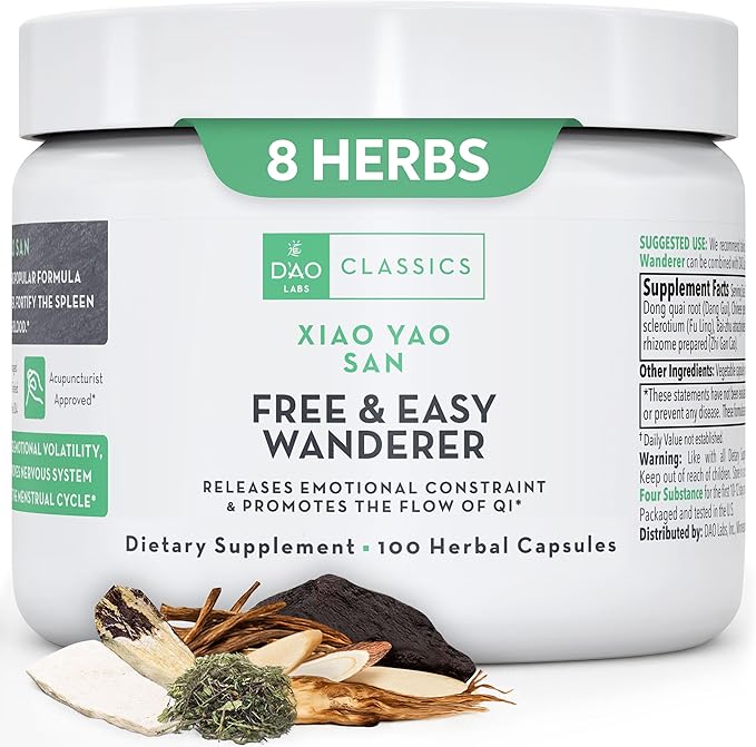 D’AO Labs Free &amp Easy Wanderer - Xiao Yao San - Herbal Capsules. 100 Herbal Capsules