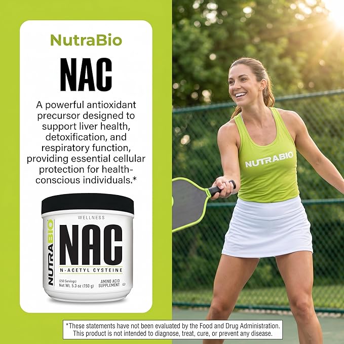 NutraBio N-Acetyl Cysteine Supplement (NAC) - 150 Grams Powder 600mg Serving - Powerful Anti-Oxidant - Immune Support - No Fillers - Non-GMO - Gluten Free