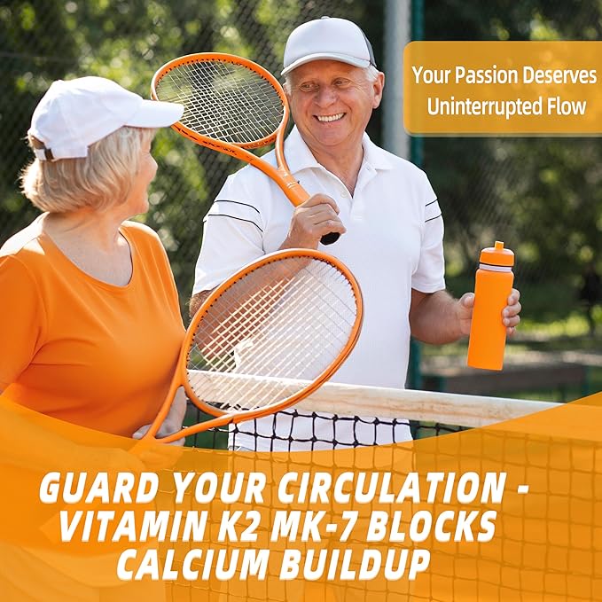 Vitamin K2 MK-7 Gummies 100mcg Extra Strength K2 Vitamin Supplement for Bone &amp He-Art Support Chewable Natural Orange Flavor Non GMO Vegan 60 Gummies
